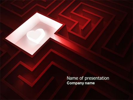 Weg Naar Het Hart PowerPoint Template, Gratis PowerPoint-sjabloon, 04308, Vakantie/Speciale Gelegenheden — PoweredTemplate.com