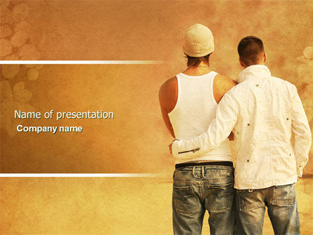 Homosexual Relationships PowerPoint Template, Free PowerPoint Template, 04313, People — PoweredTemplate.com