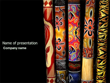 Blasinstrument PowerPoint Vorlage, PowerPoint-Vorlage, 04314, Art & Entertainment — PoweredTemplate.com