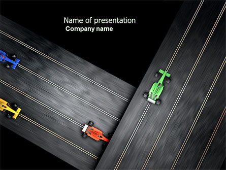 Plantilla de PowerPoint - juego de carreras, Gratis Plantilla de PowerPoint, 04327, Coches y transporte — PoweredTemplate.com