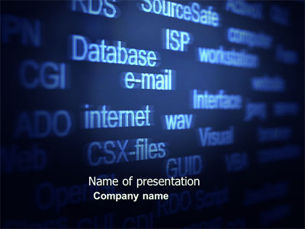Computer Terms PowerPoint Template, 04329, Technology and Science — PoweredTemplate.com