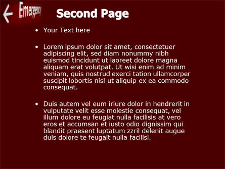 Emergency Sign PowerPoint Template, Slide 2, 04341, Business Concepts — PoweredTemplate.com