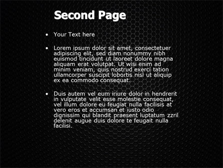 Modèle PowerPoint de grille noire, Diapositive 2, 04358, Abstrait / Textures — PoweredTemplate.com