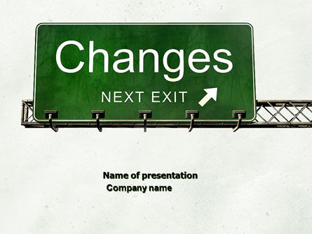 Sign Change PowerPoint Template, PowerPoint Template, 04371, Politics and Government — PoweredTemplate.com
