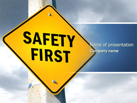 Safety First PowerPoint Template, 04449, Careers/Industry — PoweredTemplate.com