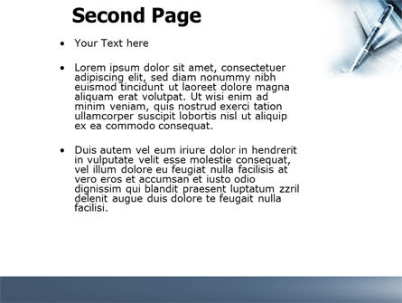 Signature In A Blue Colors PowerPoint Template, Slide 2, 04486, Business — PoweredTemplate.com
