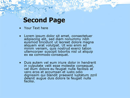 Blaues blumen-thema PowerPoint Vorlage, Folie 2, 04525, Abstrakt/Texturen — PoweredTemplate.com