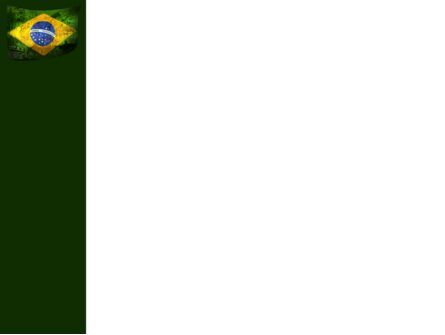 Braziliaanse Vlag Met Braziliaanse Silhouetten PowerPoint Template, Dia 3, 04538, Vlaggen/Internationaal — PoweredTemplate.com