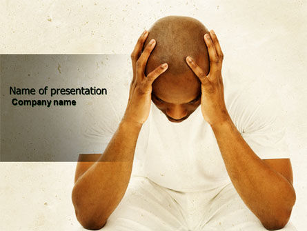 Nadenkend Mens PowerPoint Template, Gratis PowerPoint-sjabloon, 04554, Medisch — PoweredTemplate.com