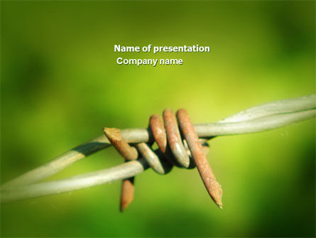 Spiny Wire PowerPoint Template, Free PowerPoint Template, 04558, Military — PoweredTemplate.com