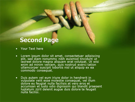 Templat PowerPoint Kawat Berduri, Slide 2, 04558, Kemiliteran — PoweredTemplate.com