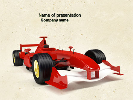 Formula One Car PowerPoint Template, 04571, Sports — PoweredTemplate.com