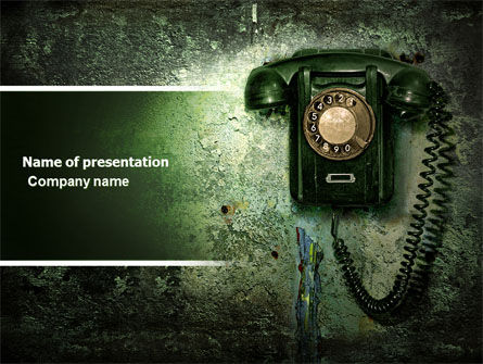 Verouderde Telefoon PowerPoint Template, Gratis PowerPoint-sjabloon, 04583, Telecommunicatie — PoweredTemplate.com