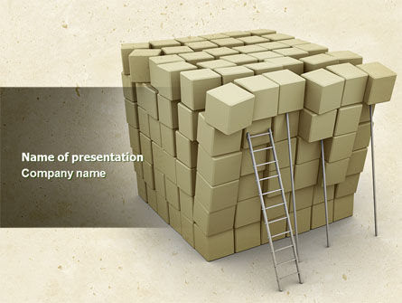 Modelo do PowerPoint - caixas, 04591, Construção — PoweredTemplate.com