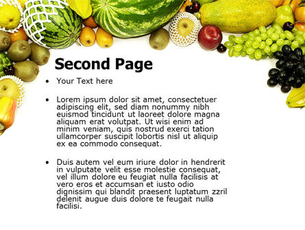 Fruit Profusion PowerPoint Template, Slide 2, 04634, Agriculture — PoweredTemplate.com