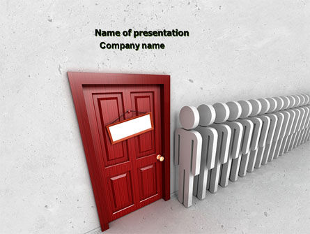 Waiting Line PowerPoint Template, Free PowerPoint Template, 04691, 3D — PoweredTemplate.com