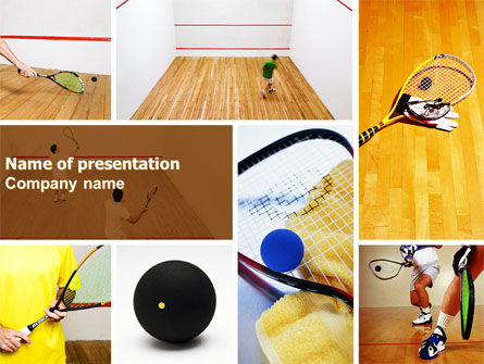Squash PowerPoint Template, Gratis PowerPoint-sjabloon, 04726, Sport — PoweredTemplate.com