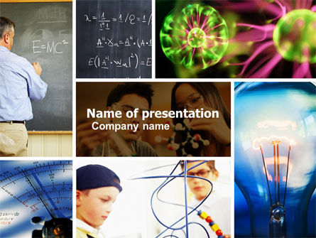 Les Fysica PowerPoint Template, Gratis PowerPoint-sjabloon, 04732, Education & Training — PoweredTemplate.com