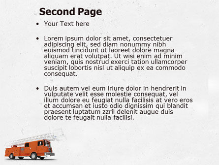 Modèle PowerPoint de camion de pompier, Diapositive 2, 04818, Carrière / Industrie — PoweredTemplate.com