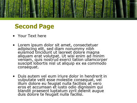 Modelo do PowerPoint - bambu, Deslizar 2, 04836, Natureza e Ambiente — PoweredTemplate.com