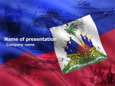 Haiti PowerPoint Template, Free PowerPoint Template, 04875, Flags/International — PoweredTemplate.com