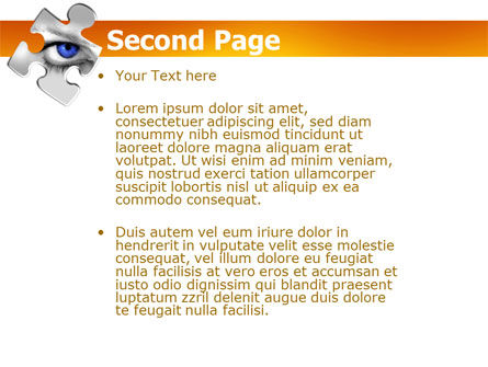 Modèle PowerPoint de œil, Diapositive 2, 04894, Consulting — PoweredTemplate.com