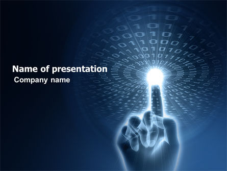 Connection With Digital World PowerPoint Template, PowerPoint Template, 04903, Technology and Science — PoweredTemplate.com