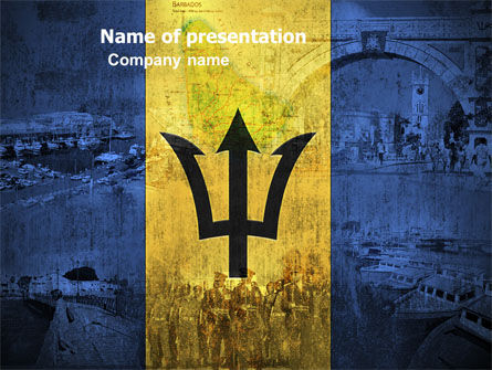 Barbados PowerPoint Template, Free PowerPoint Template, 04916, Flags/International — PoweredTemplate.com
