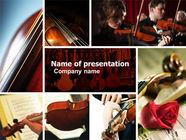 Violin Collage PowerPoint Template