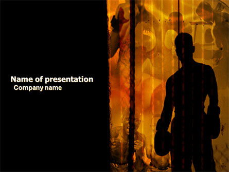 拳击手PowerPoint模板, 免费 PowerPoint模板, 04920, 运动的 — PoweredTemplate.com