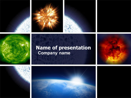 行星发光PowerPoint模板, 免费 PowerPoint模板, 04921, 技术与科学 — PoweredTemplate.com