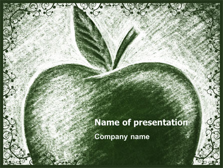 Sketch Apple PowerPoint Template, 04948, Art & Entertainment — PoweredTemplate.com