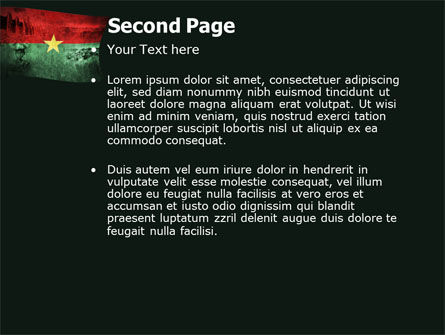 Burkina Faso PowerPoint Template, Slide 2, 04958, Flags/International — PoweredTemplate.com