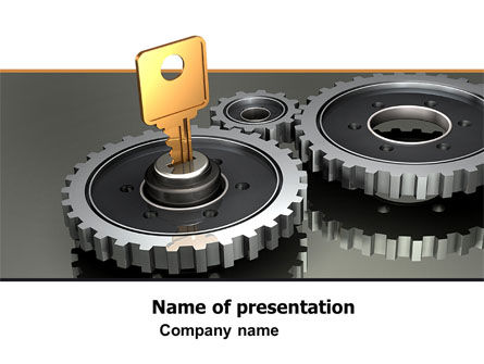 Key To Lock Mechanism PowerPoint Template, Free PowerPoint Template, 04966, Business Concepts — PoweredTemplate.com
