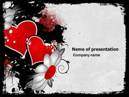 Modèle PowerPoint de motif cardiaque, Gratuit Modele PowerPoint, 04968, Fêtes / Grandes occasions — PoweredTemplate.com