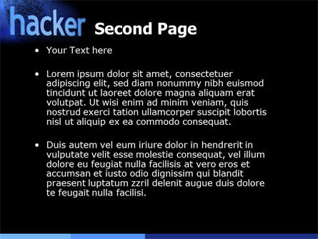 Hacker PowerPoint Vorlage, Folie 2, 04973, Technologie & Wissenschaft — PoweredTemplate.com