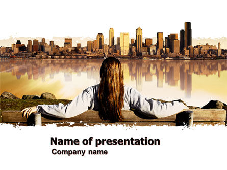 City View PowerPoint Template, Free PowerPoint Template, 04983, Construction — PoweredTemplate.com