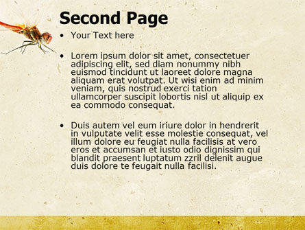 Dragonfly PowerPoint Template, Slide 2, 04999, Animals and Pets — PoweredTemplate.com