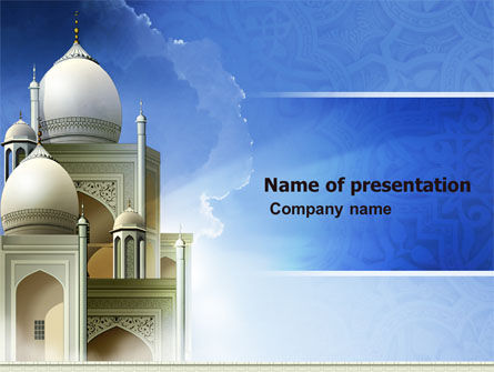 Islamitische Architectuur PowerPoint Template, Gratis PowerPoint-sjabloon, 05013, Religieus/Spiritueel — PoweredTemplate.com