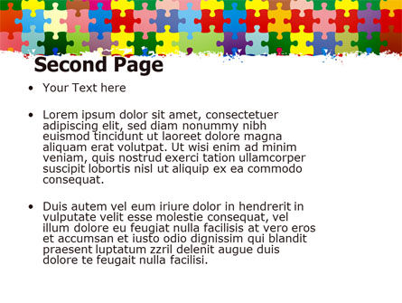 Bunte puzzle leinwand PowerPoint Vorlage, Folie 2, 05021, Abstrakt/Texturen — PoweredTemplate.com