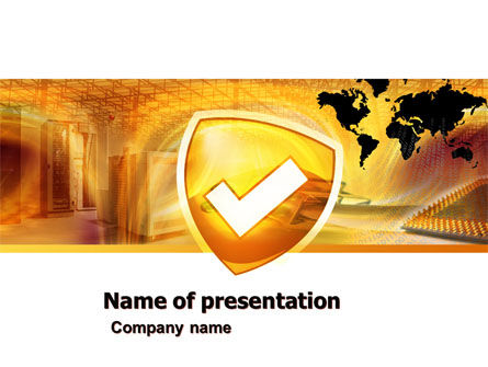 Schild PowerPoint Template, Gratis PowerPoint-sjabloon, 05033, Technologie en Wetenschap — PoweredTemplate.com