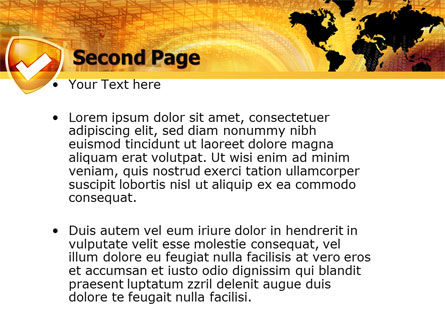 Modelo do PowerPoint - escudo, Deslizar 2, 05033, Tecnologia e Ciência — PoweredTemplate.com
