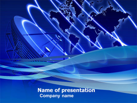 Broadcasting Network PowerPoint Template, 05044, Telecommunication — PoweredTemplate.com