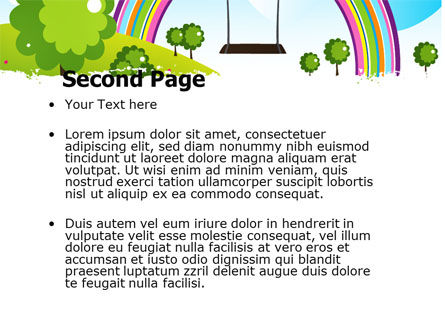 Plantilla de PowerPoint - arco iris infantil, Diapositiva 2, 05045, Education & Training — PoweredTemplate.com