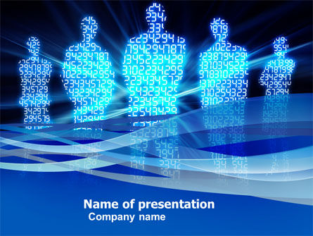Virtual Avatars In The Internet PowerPoint Template, 05069, Technology and Science — PoweredTemplate.com