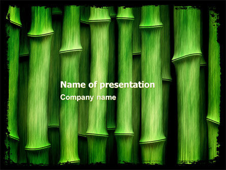 Grüner bambus PowerPoint Vorlage, Kostenlos PowerPoint-Vorlage, 05104, Natur & Umwelt — PoweredTemplate.com