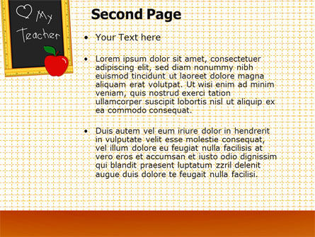 Templat PowerPoint Saya Mencintai Guruku, Slide 2, 05109, Education & Training — PoweredTemplate.com