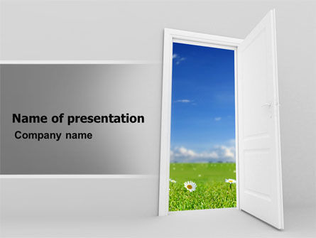 Exit PowerPoint Template, Free PowerPoint Template, 05111, Business Concepts — PoweredTemplate.com