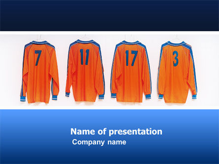 Modello PowerPoint - Calcio t-shirt, Gratis Modello PowerPoint, 05140, Carriere/Industria — PoweredTemplate.com