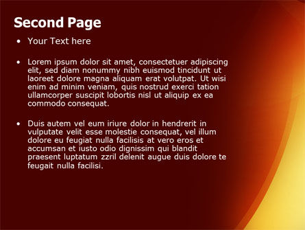 Warm Light PowerPoint Template, Slide 2, 05151, Abstract/Textures — PoweredTemplate.com
